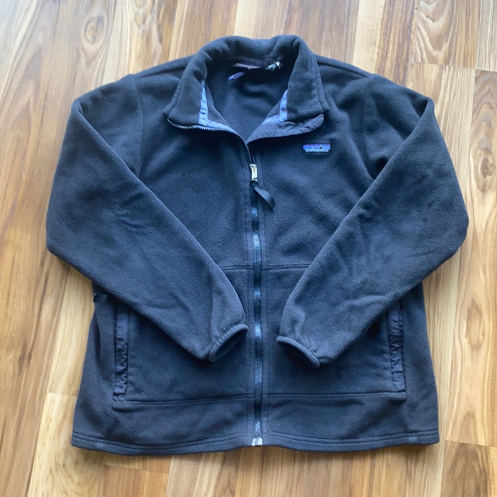 Patagonia Black Fleece Zip Up Jacket Large - Picture 1 of 6